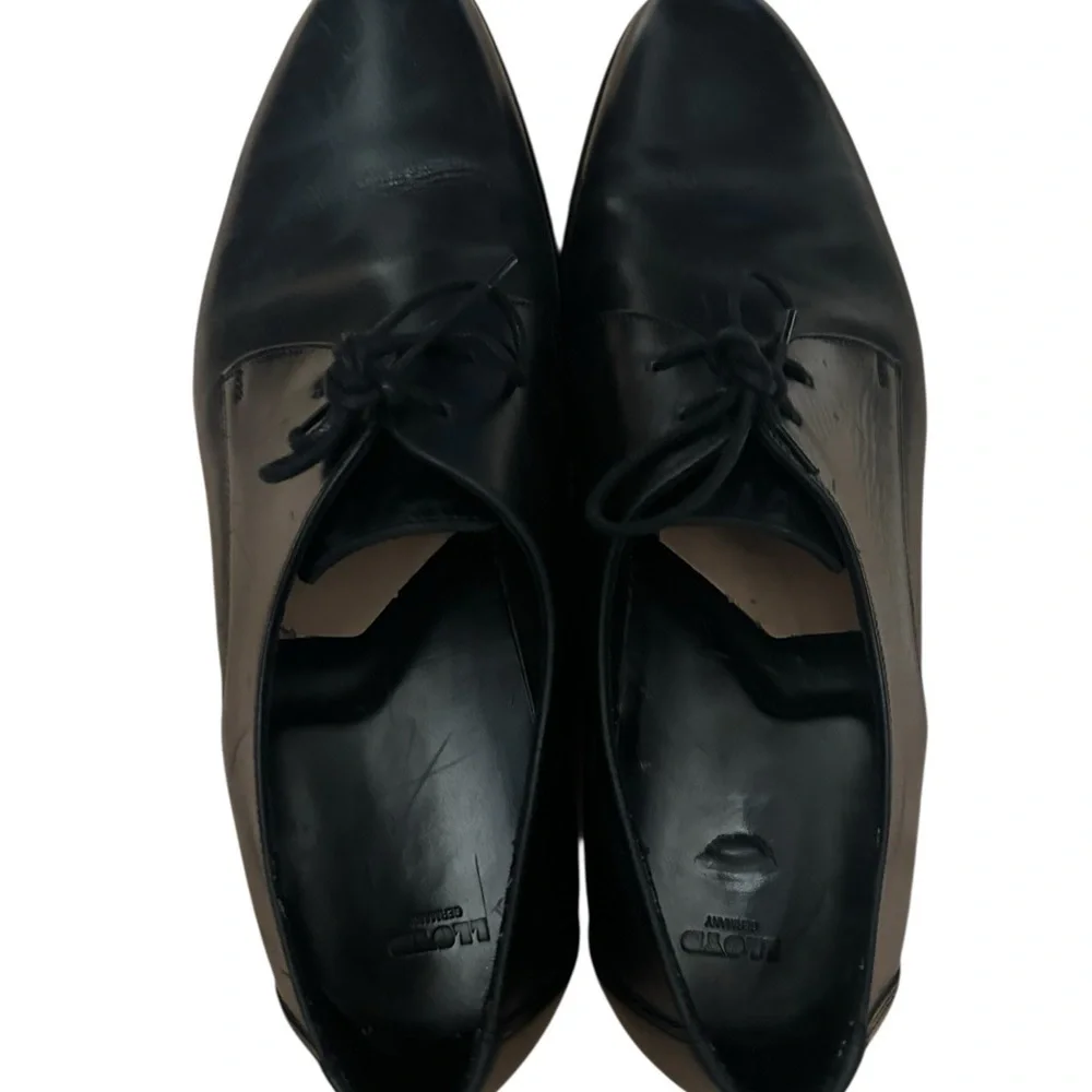 Lloyd of Germany Classic men Black Leather Oxfords shoes, size 11